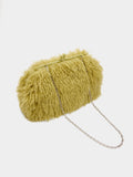 Bolso Efecto Pelo Con Asa De Cadena