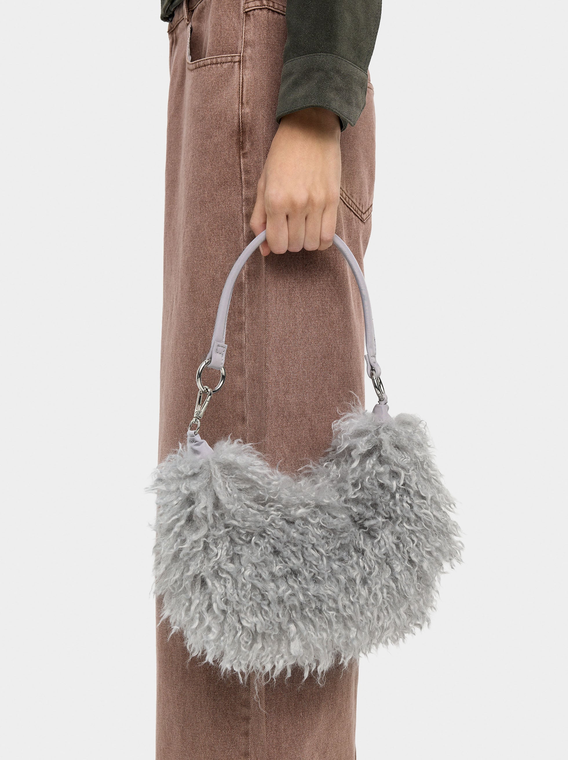 Bolso De Hombro Efecto Pelo