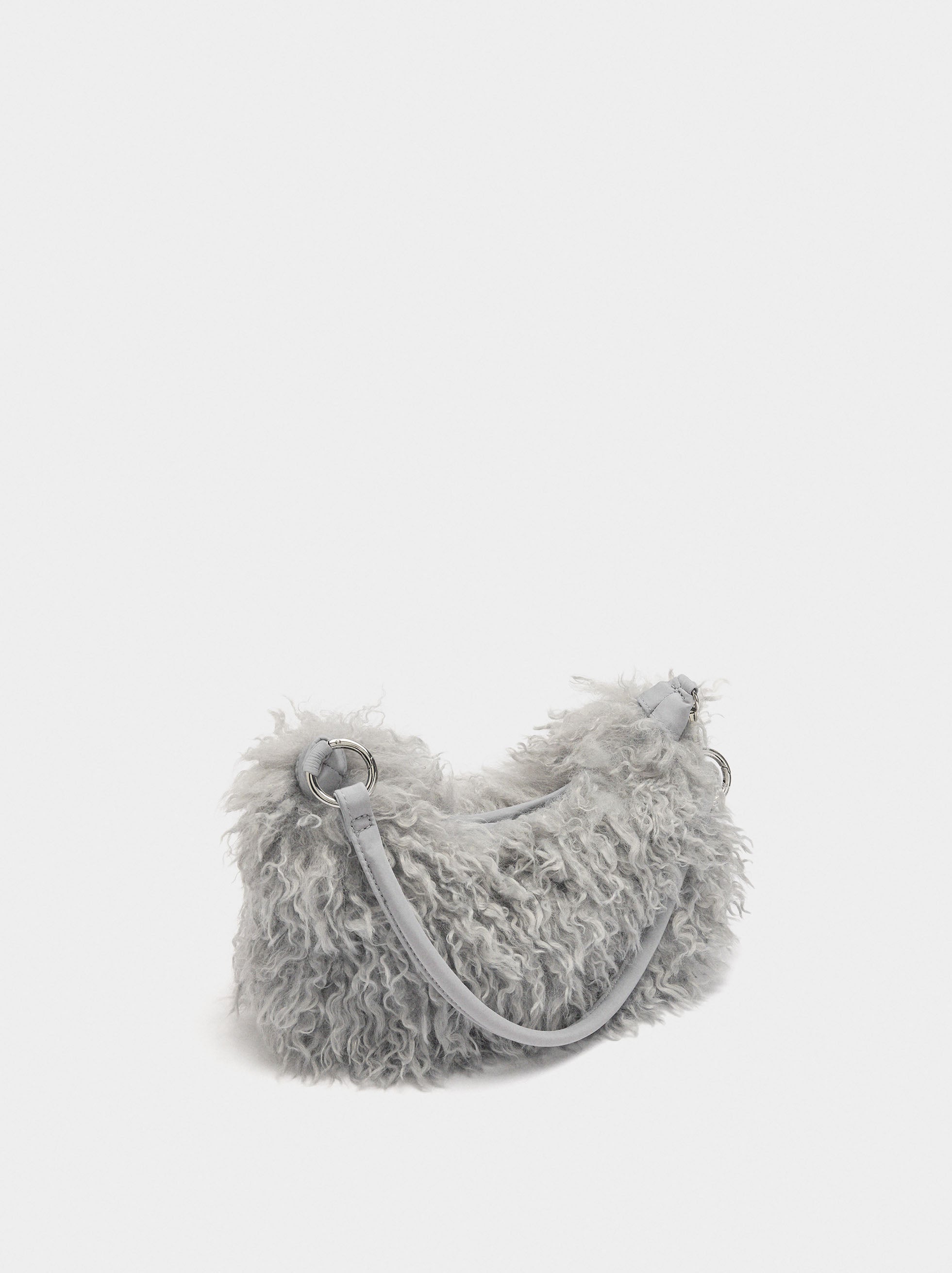 Bolso De Hombro Efecto Pelo