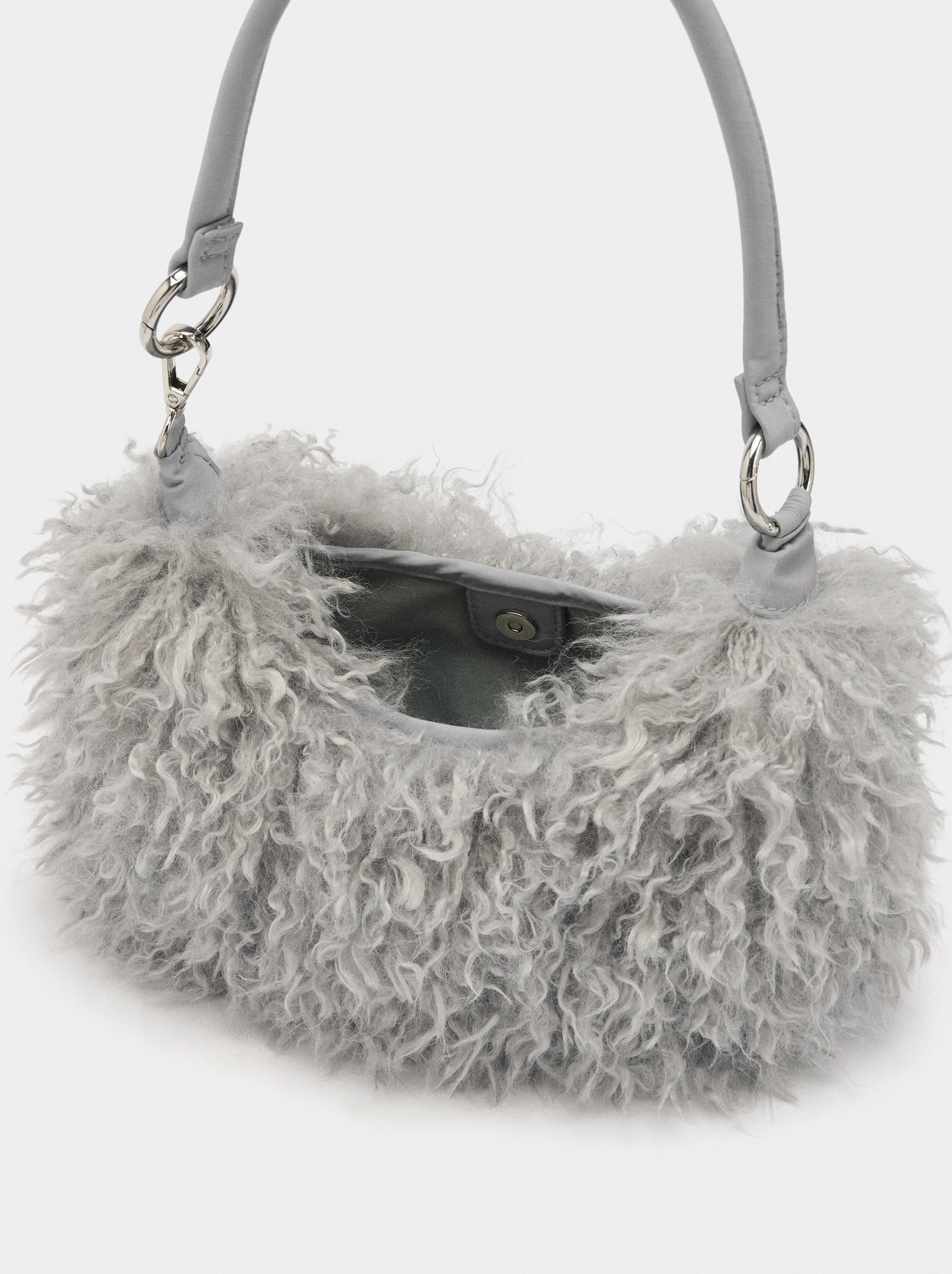 Bolso De Hombro Efecto Pelo