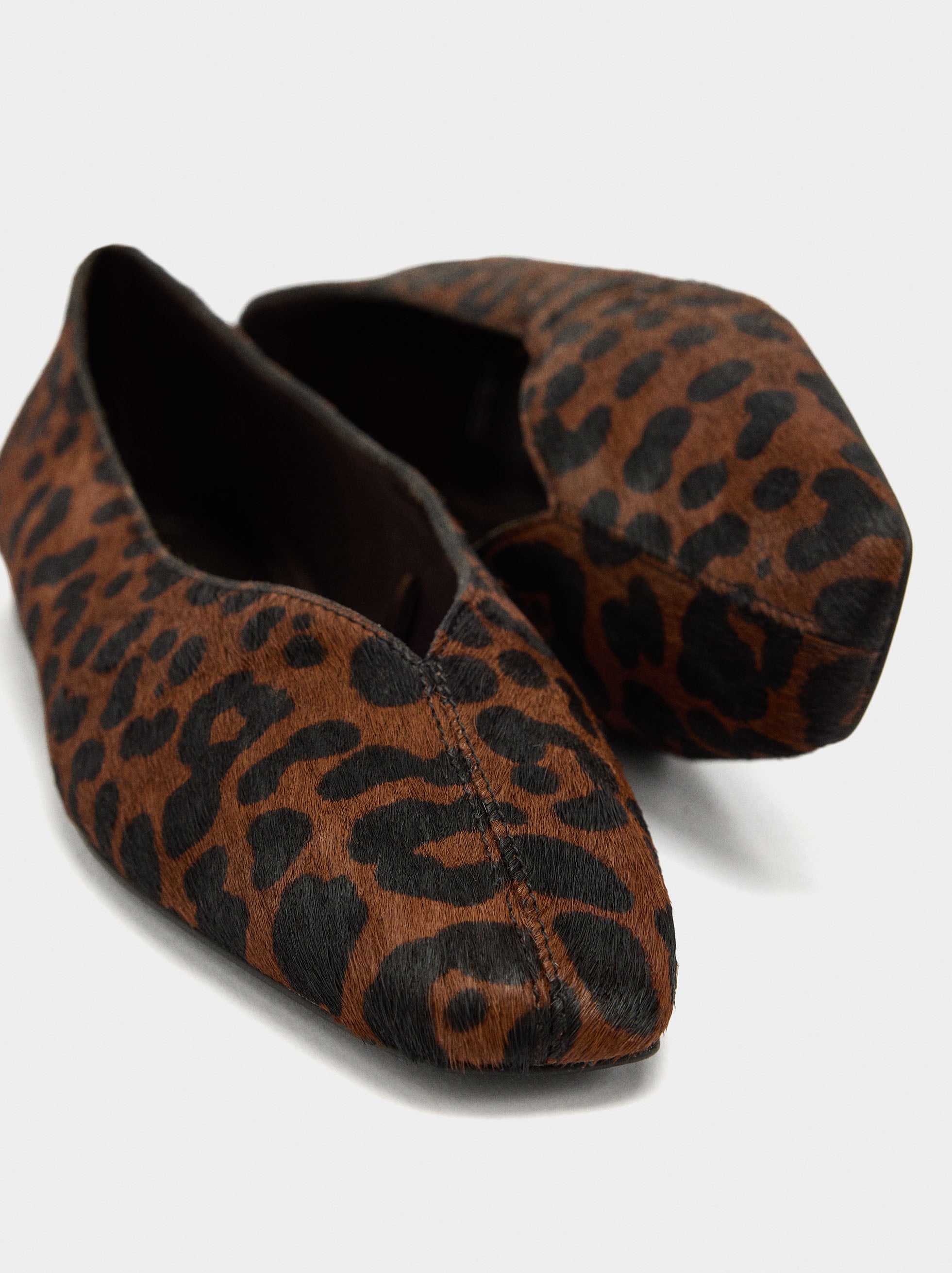 Bailarinas De Piel Estampado Animal