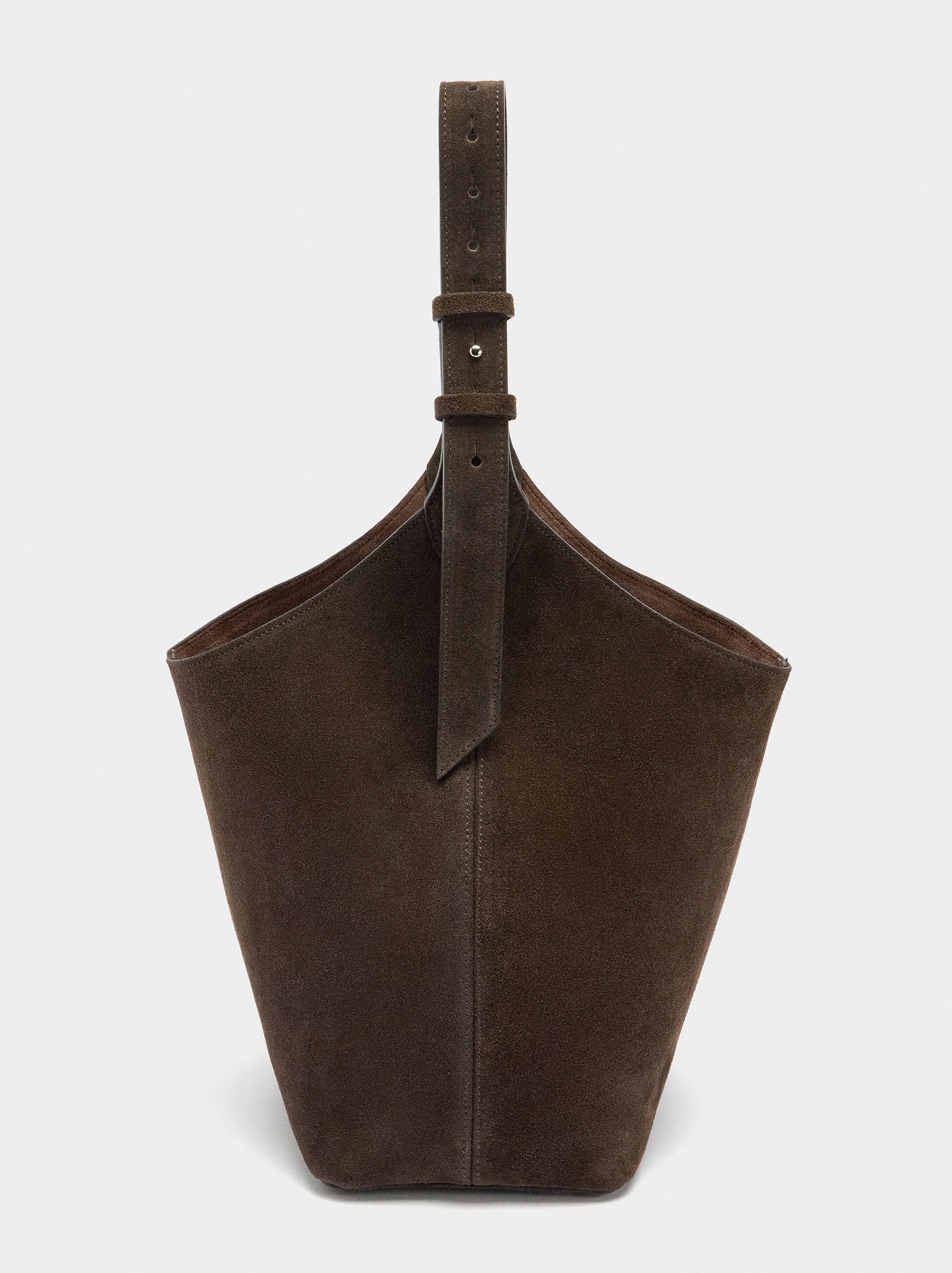 Bolso Bombonera De Ante Bolsa Interior
