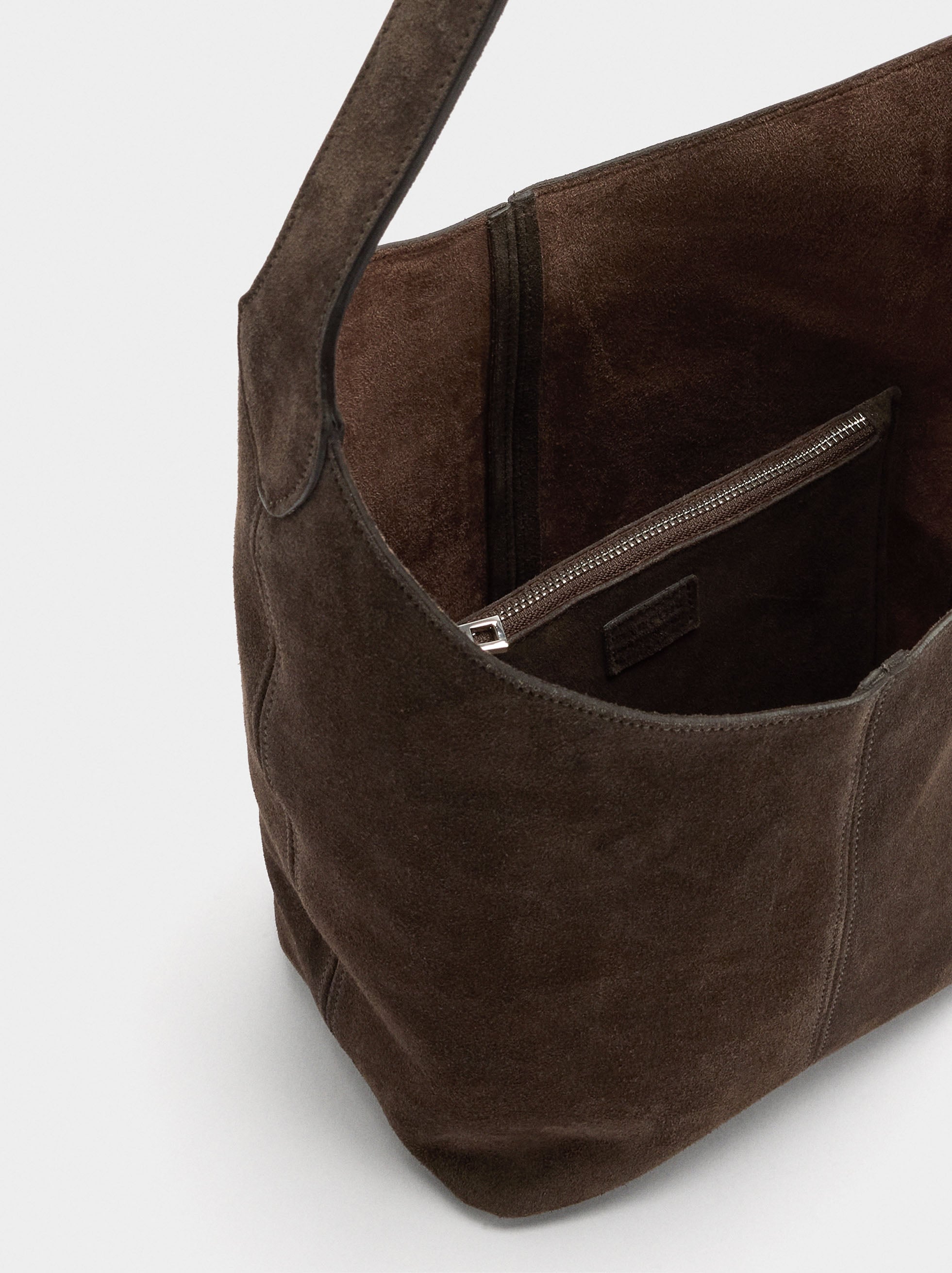 Bolso Bombonera De Ante Bolsa Interior
