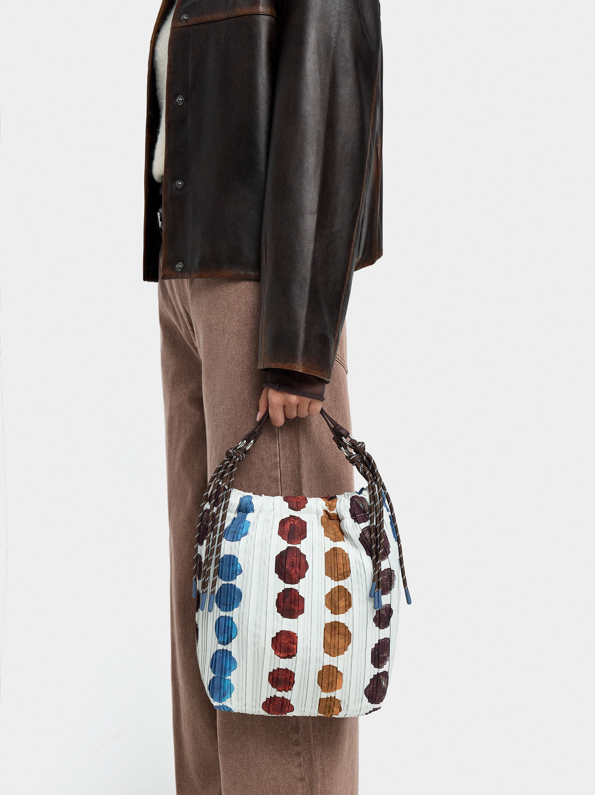 Bolso De Mano Estampado De Nylon