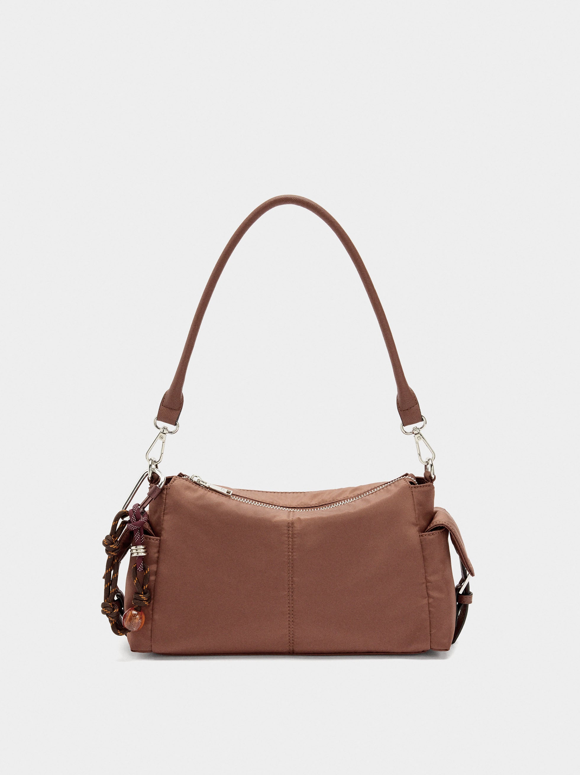 Bolso Bandolera De Nylon Con Colgante