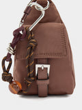 Bolso Bandolera De Nylon Con Colgante