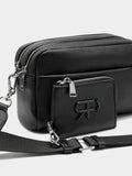 Bolso Bandolera Cierre Doble Y Colgante