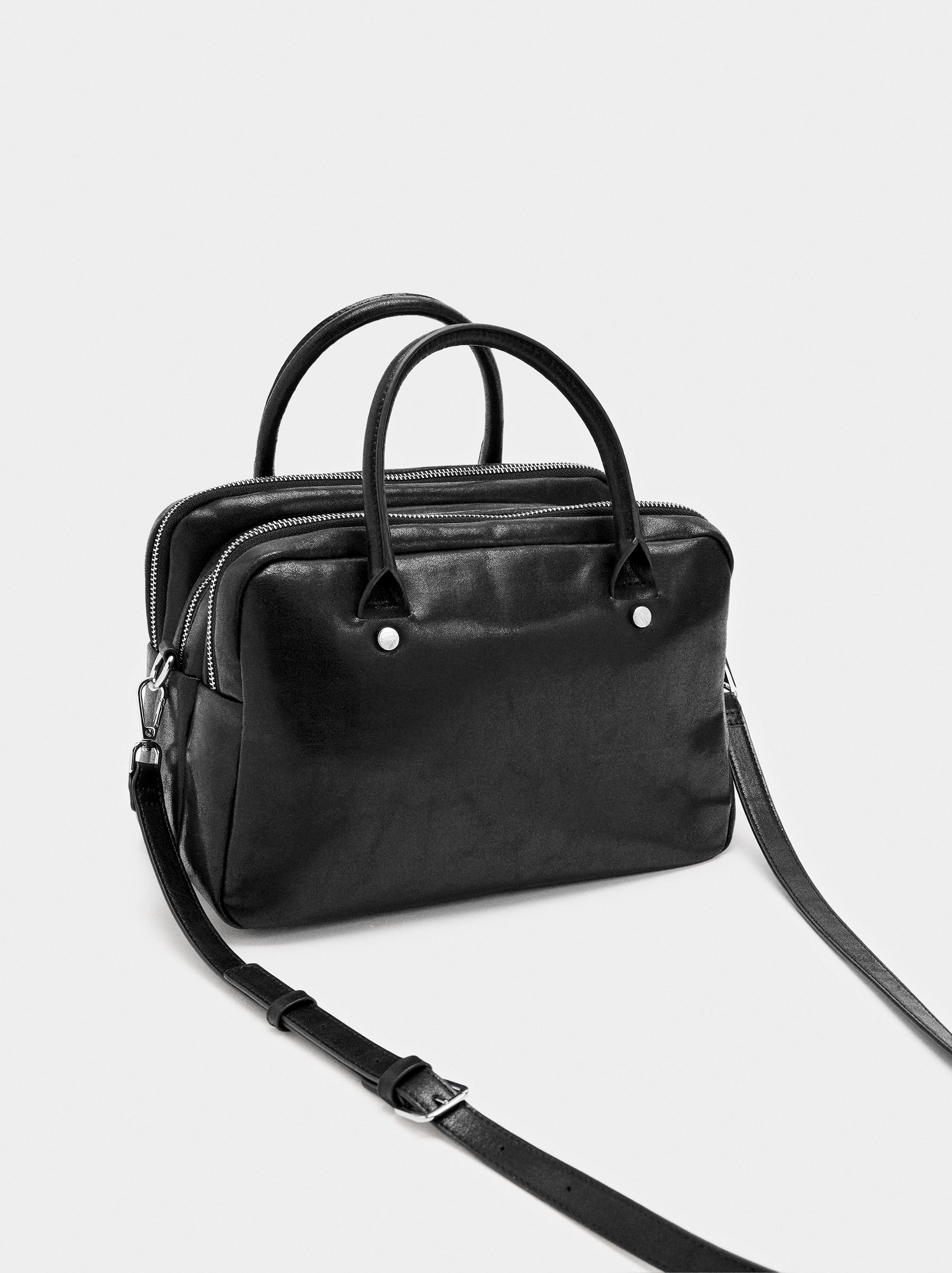 Bolso Bowling Efecto Craquelado