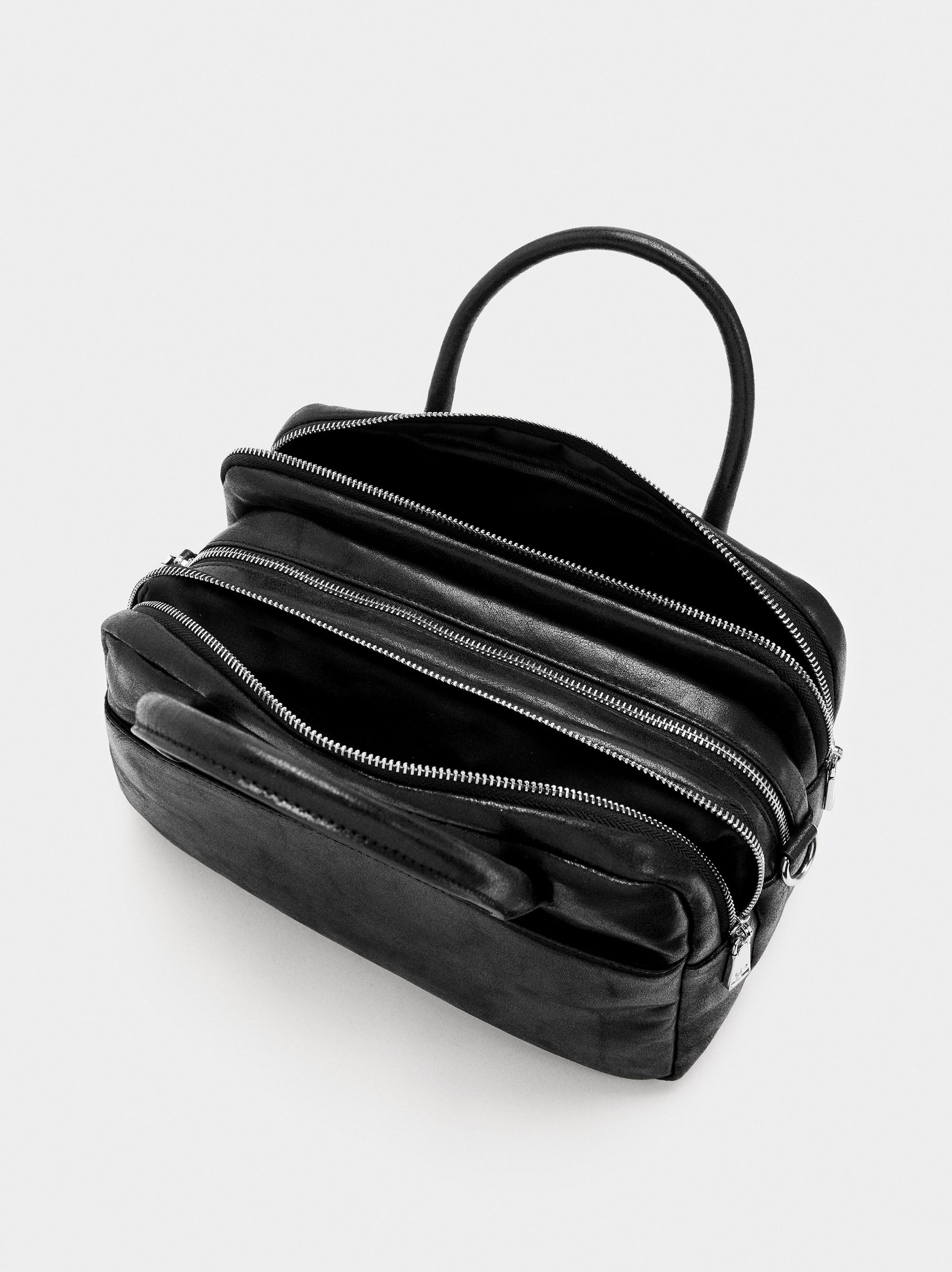 Bolso Bowling Efecto Craquelado