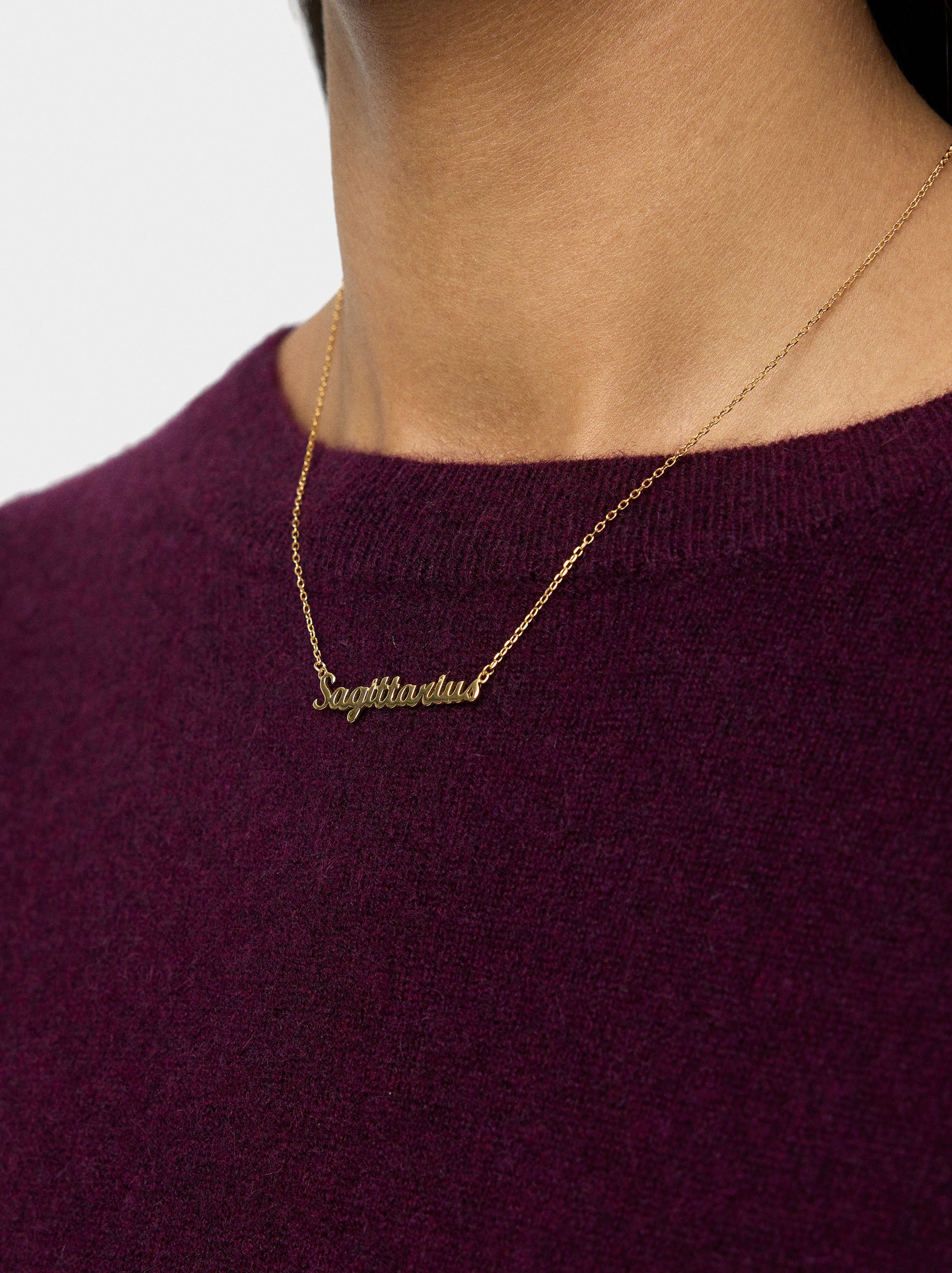 Collar Signo Del Zodíaco Sagitario - Plata De Ley 925