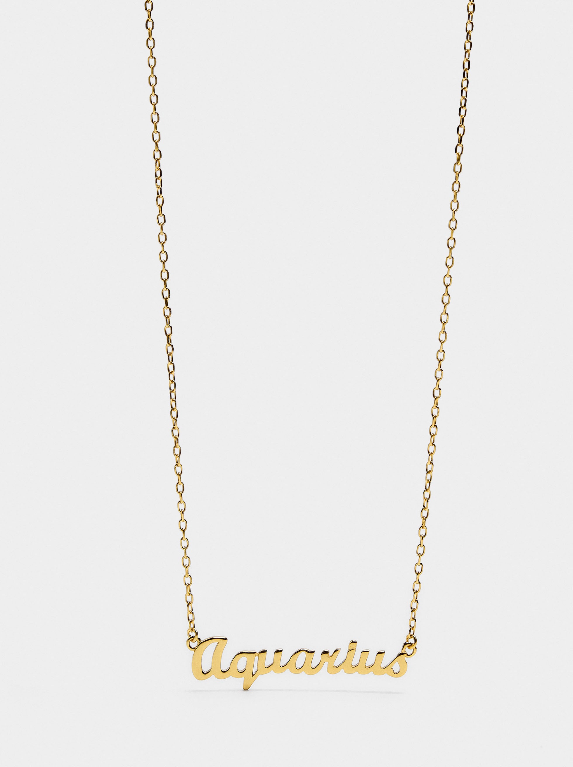 Collar Signo Del Zodíaco Acuario - Plata De Ley 925