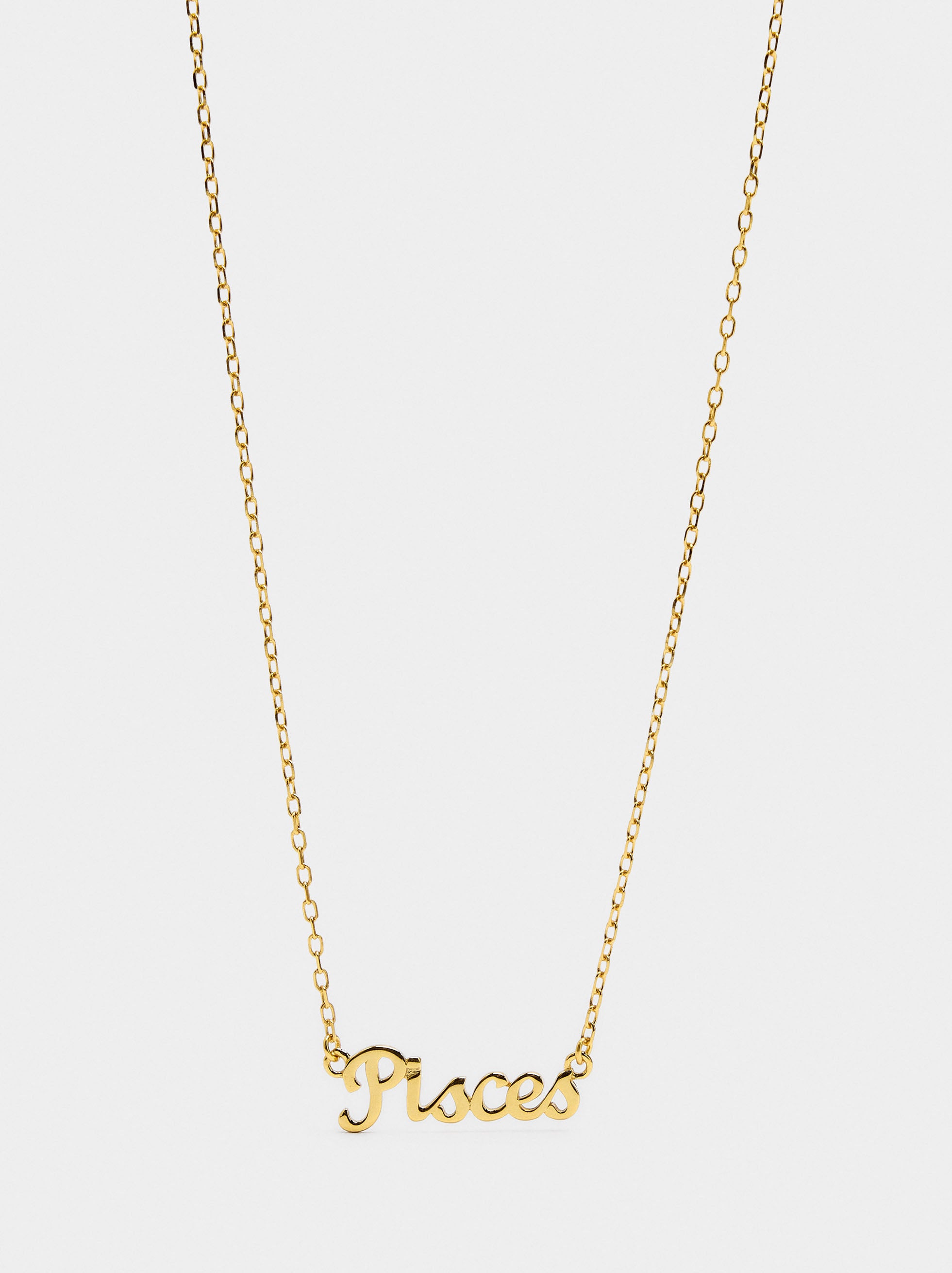 Collar Signo Del Zodíaco Piscis - Plata De Ley 925