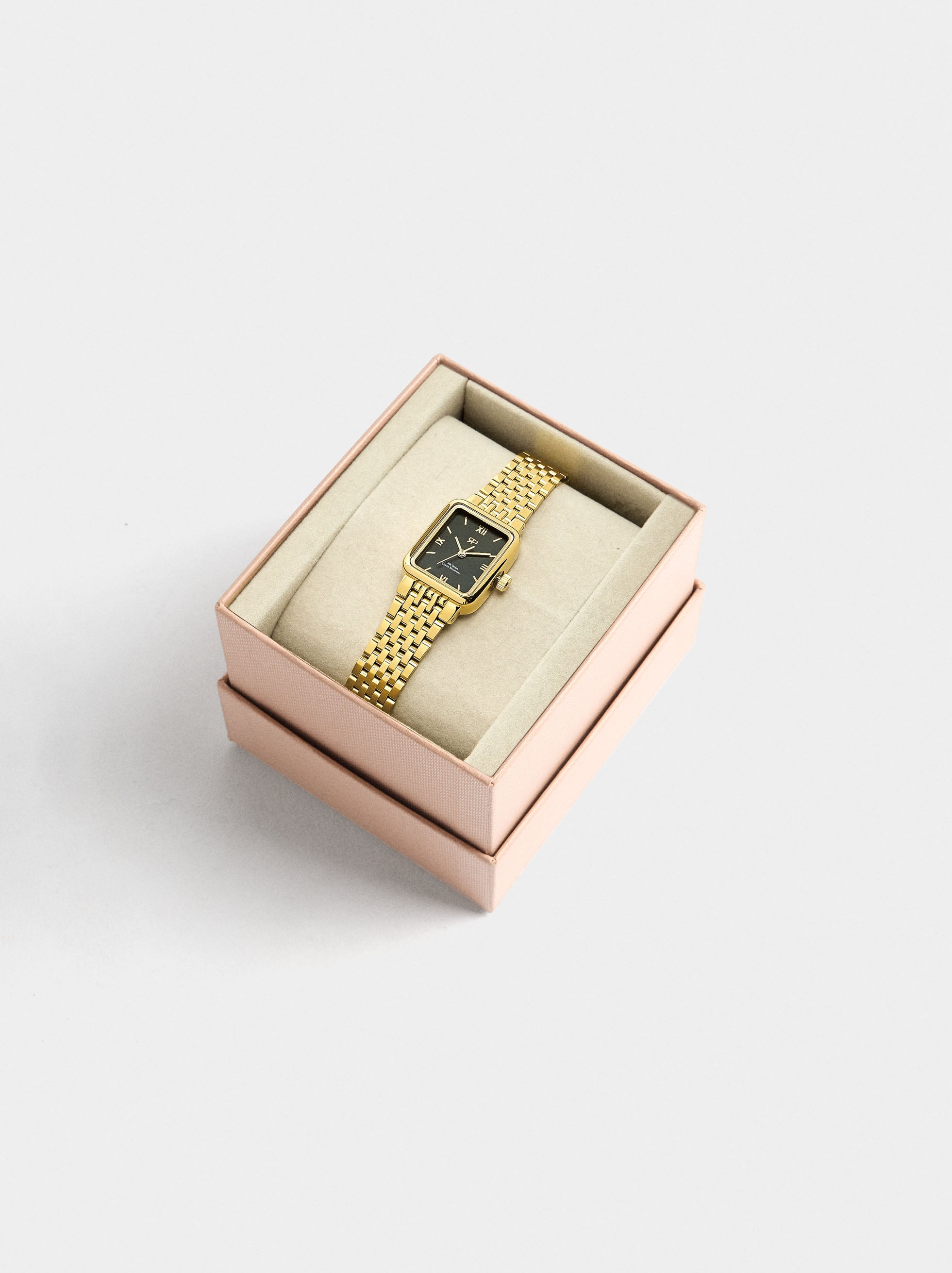 Reloj Cuadrado Con Pulsera De Acero Inoxidable
