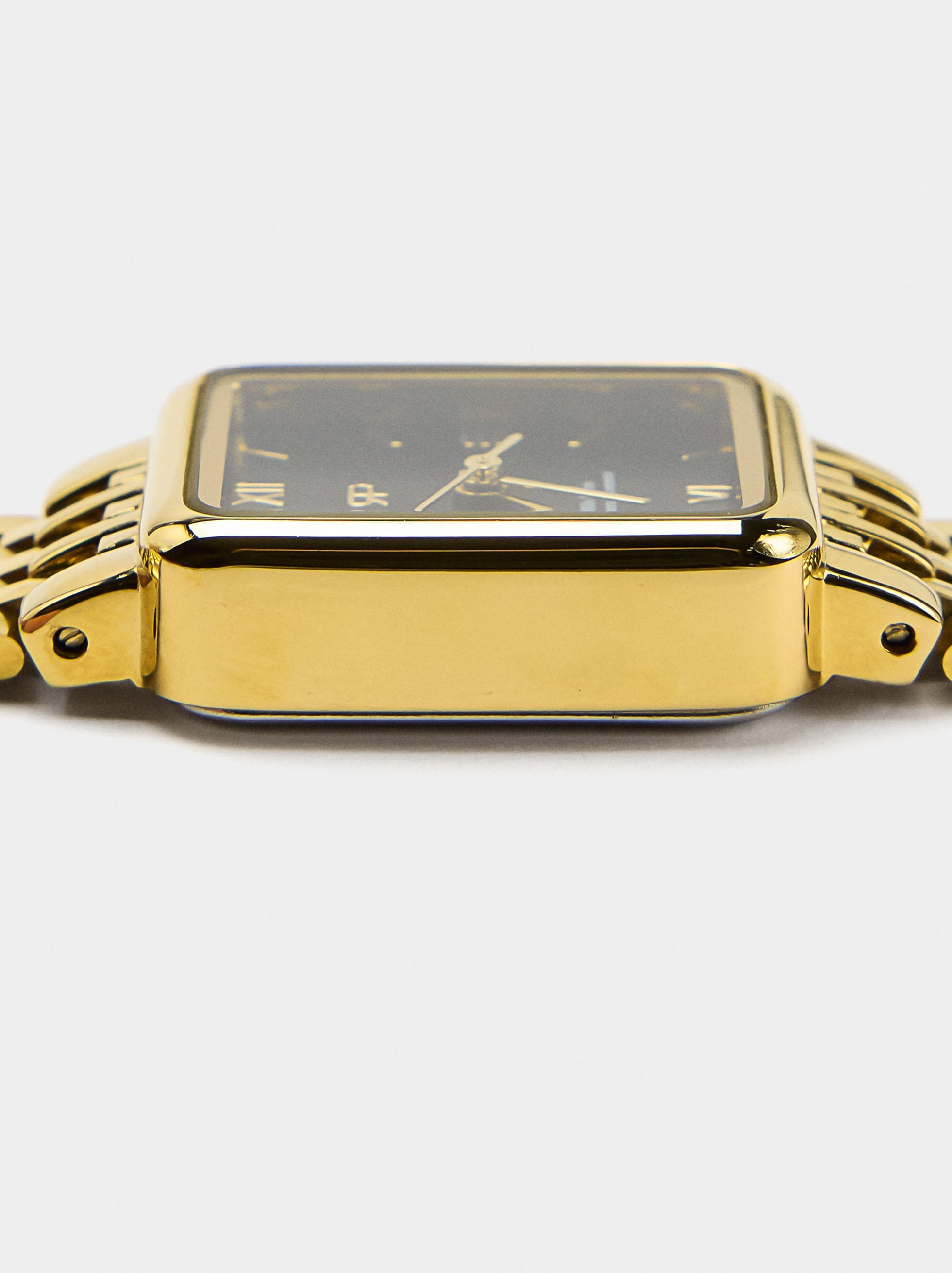 Reloj Cuadrado Con Pulsera De Acero Inoxidable