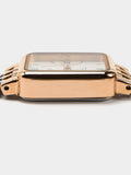 Reloj Cuadrado Con Pulsera De Acero Inoxidable