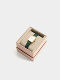 Reloj Rectangular Con Pulsera Con Textura