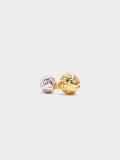 Anillo Con Esferas Irregulares Bicolor - Baño De Oro 18k