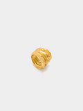 Anillo Irregular Con Efecto Triple - Baño De Oro 18k
