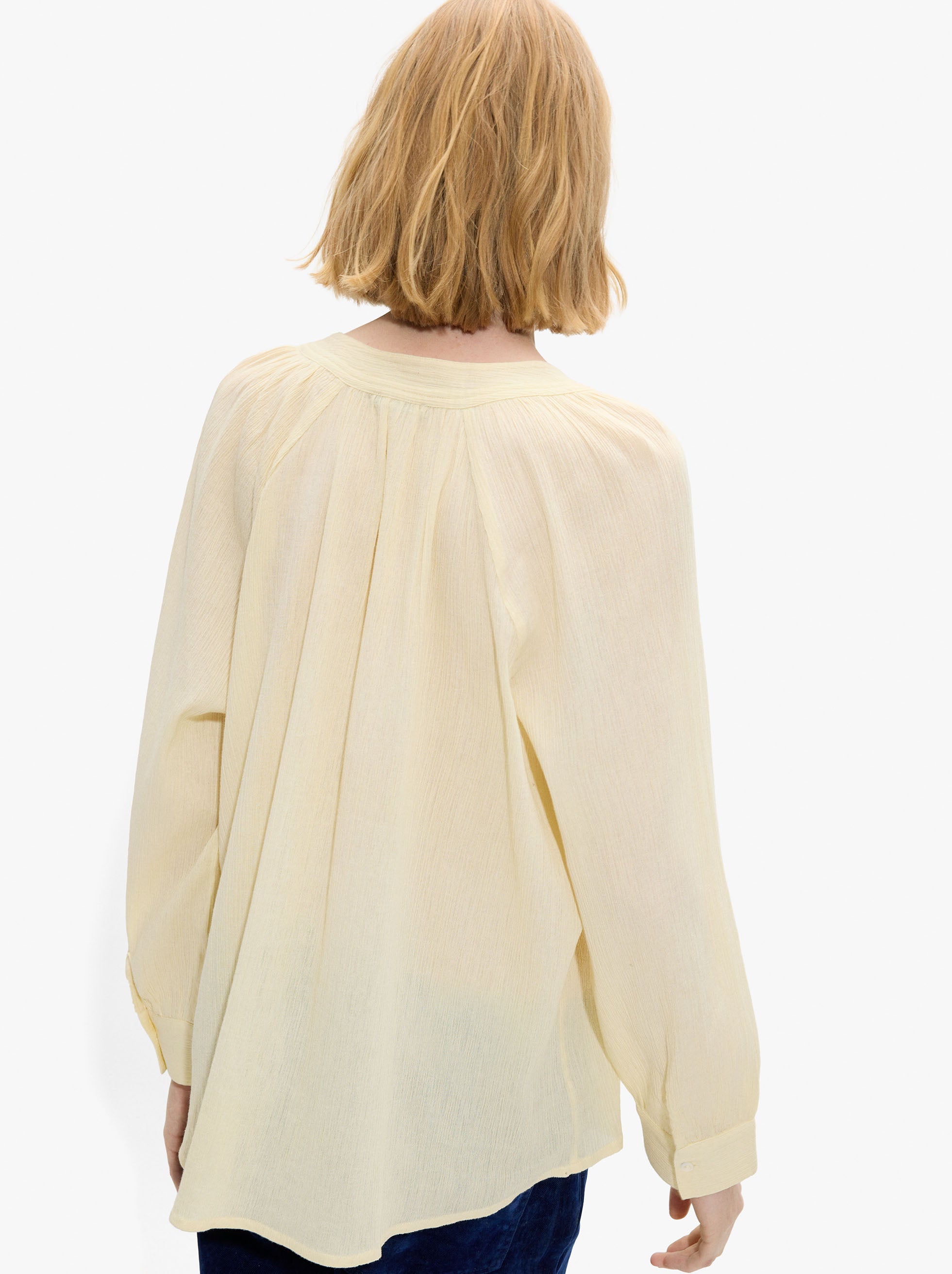 Blusa Lisa Con Textura 100% Algodón