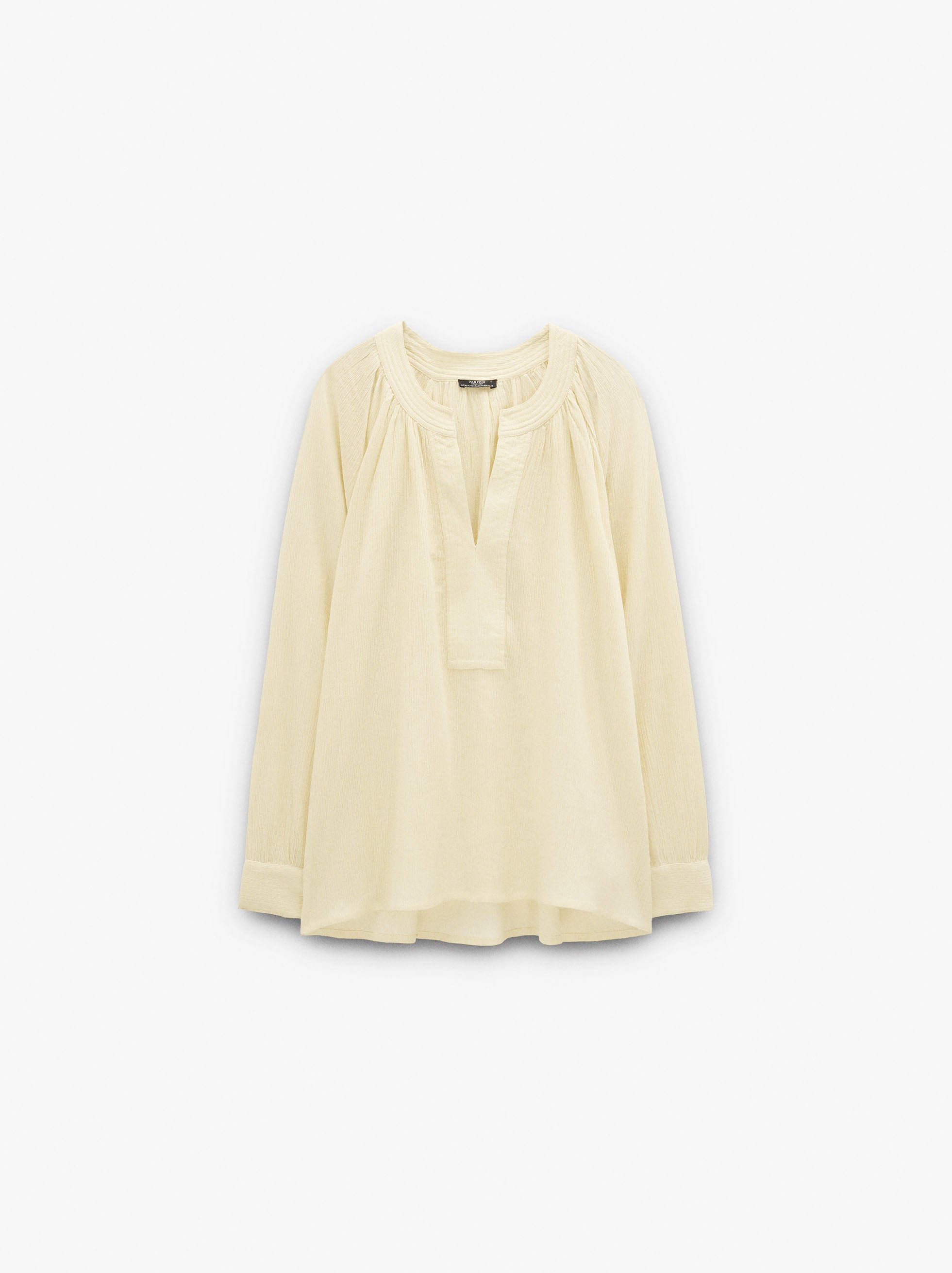 Blusa Lisa Con Textura 100% Algodón