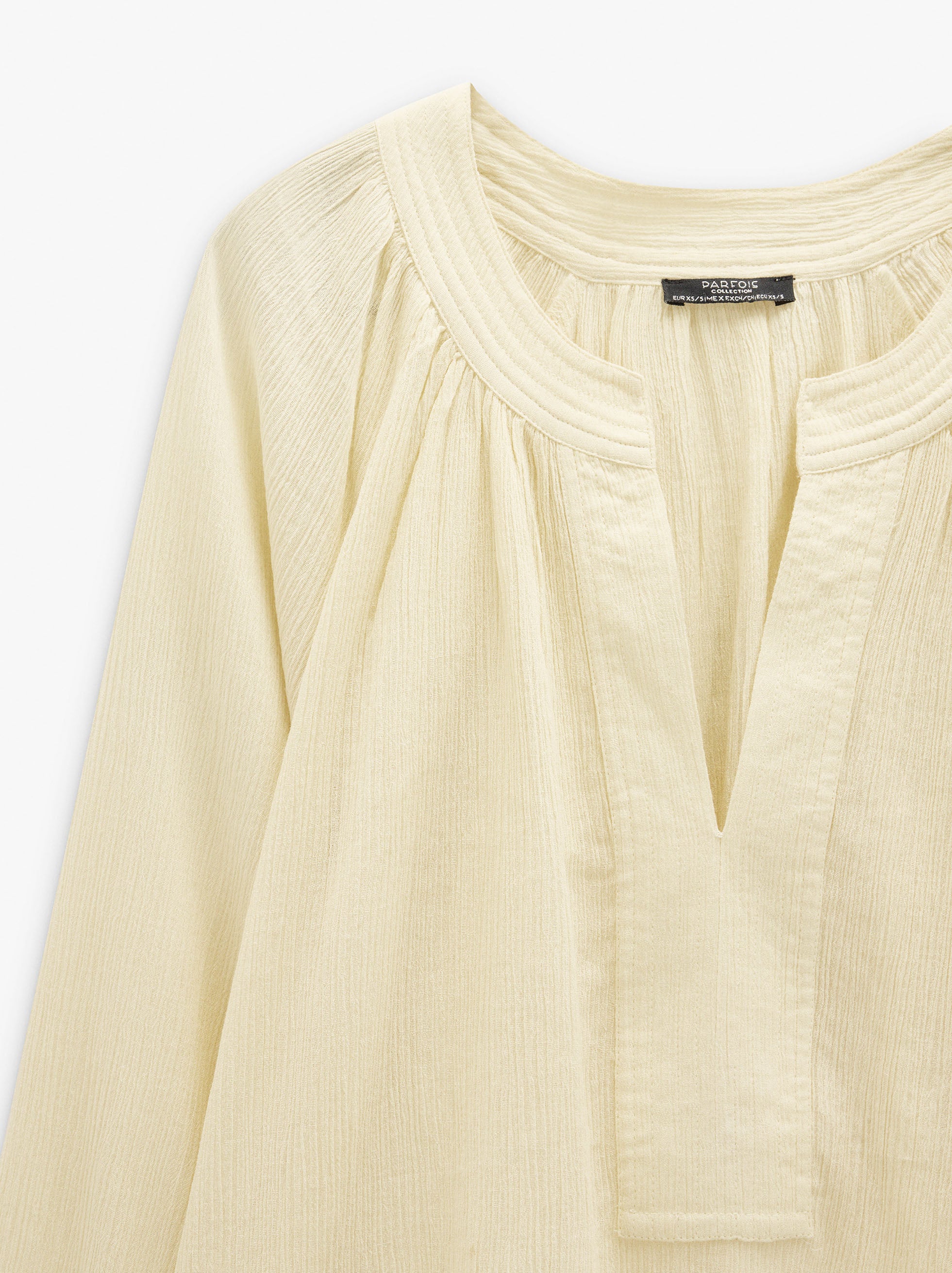 Blusa Lisa Con Textura 100% Algodón