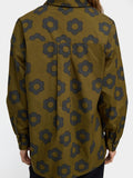 Camisa Con Estampado Floral 100% Algodón