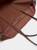 Bolso Shopper Textura Suave Con Colgante
