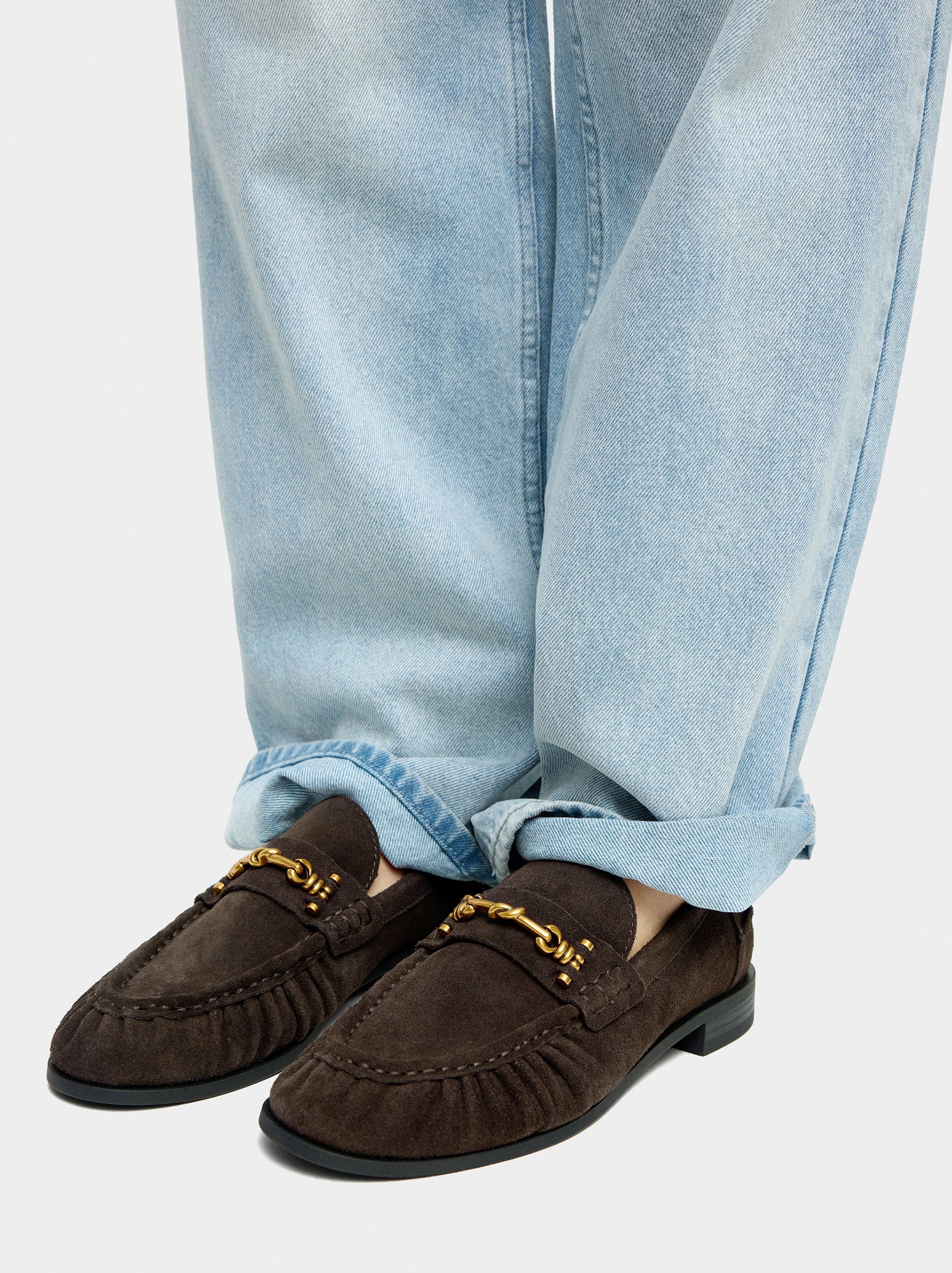 Mocasines De Piel Con Hebilla
