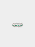 Anillo Irregular Con Piedras - Baño De Plata