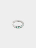 Anillo Irregular Con Piedras - Baño De Plata