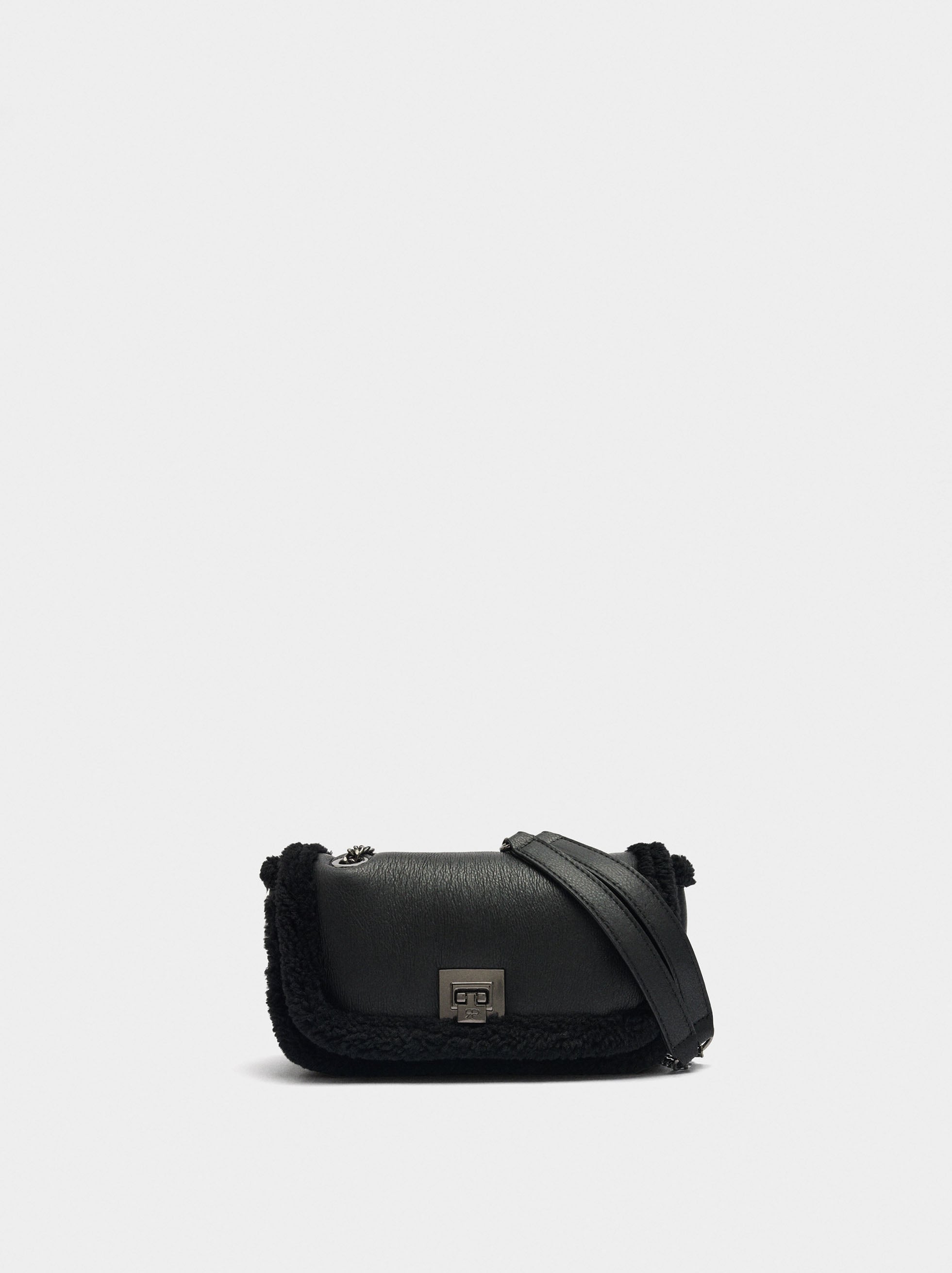Bolso De Fiesta Bordes Efecto Pelo