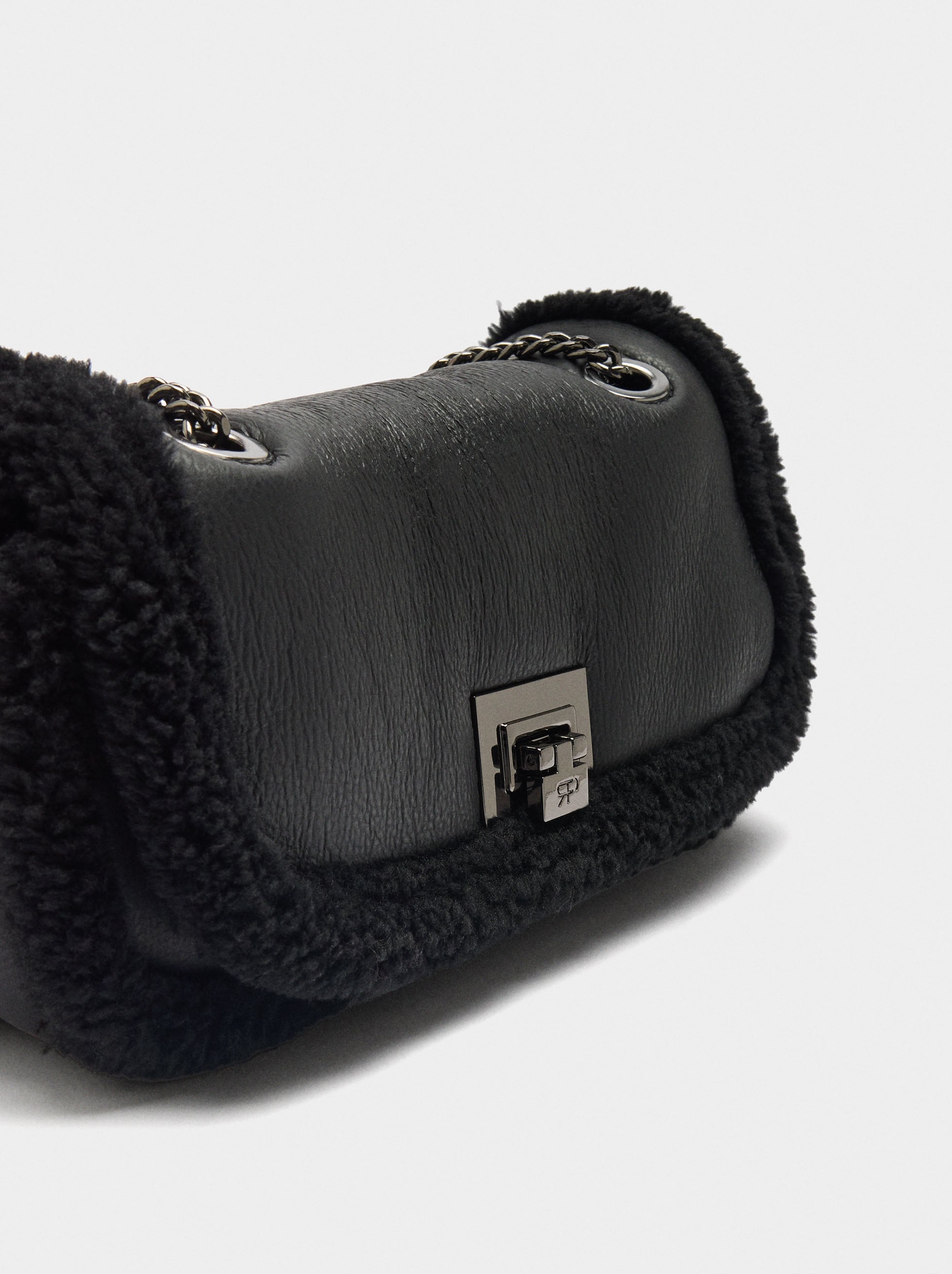 Bolso De Fiesta Bordes Efecto Pelo