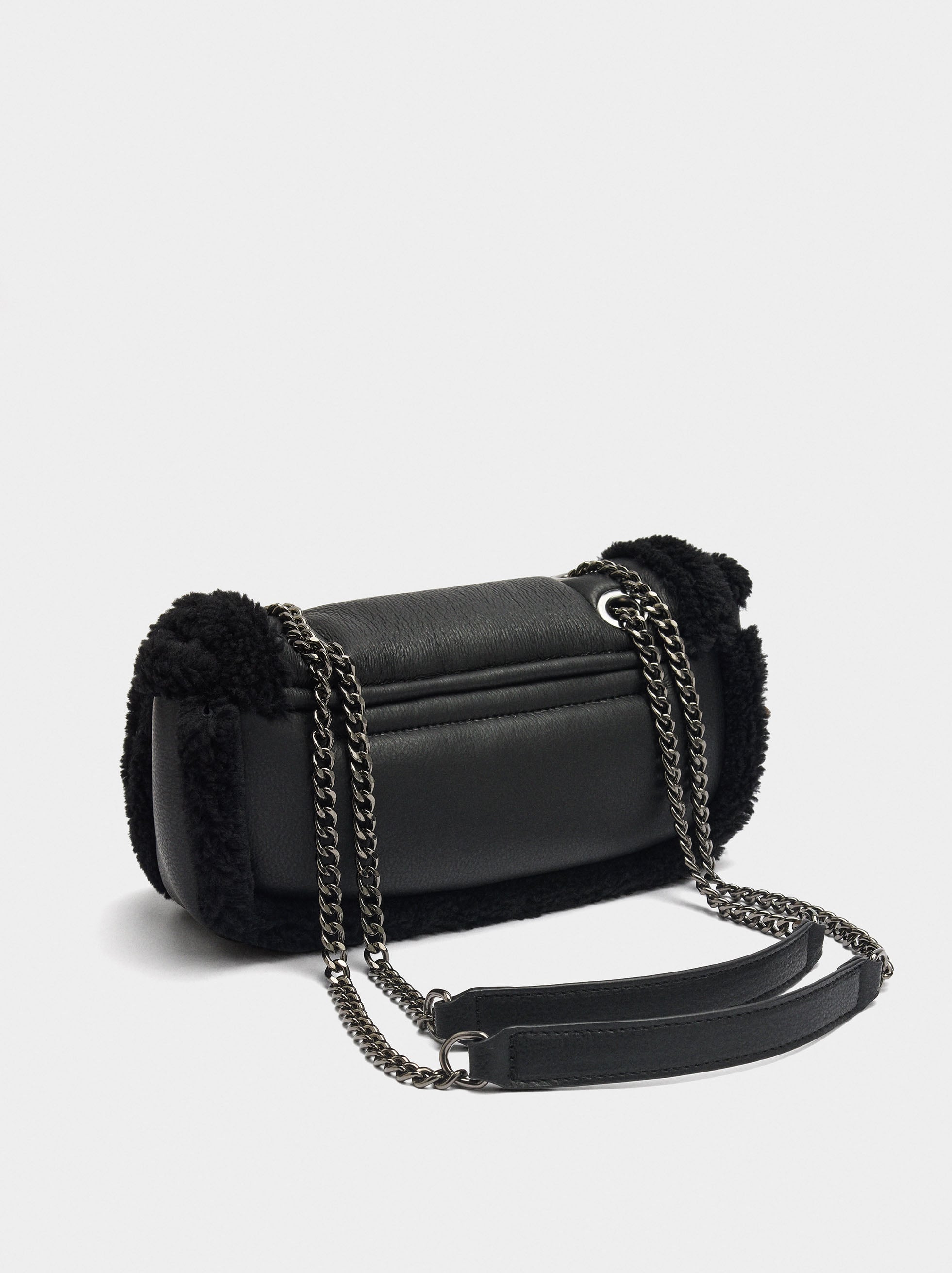 Bolso De Fiesta Bordes Efecto Pelo