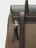 Mochila Color Block Con Solapa