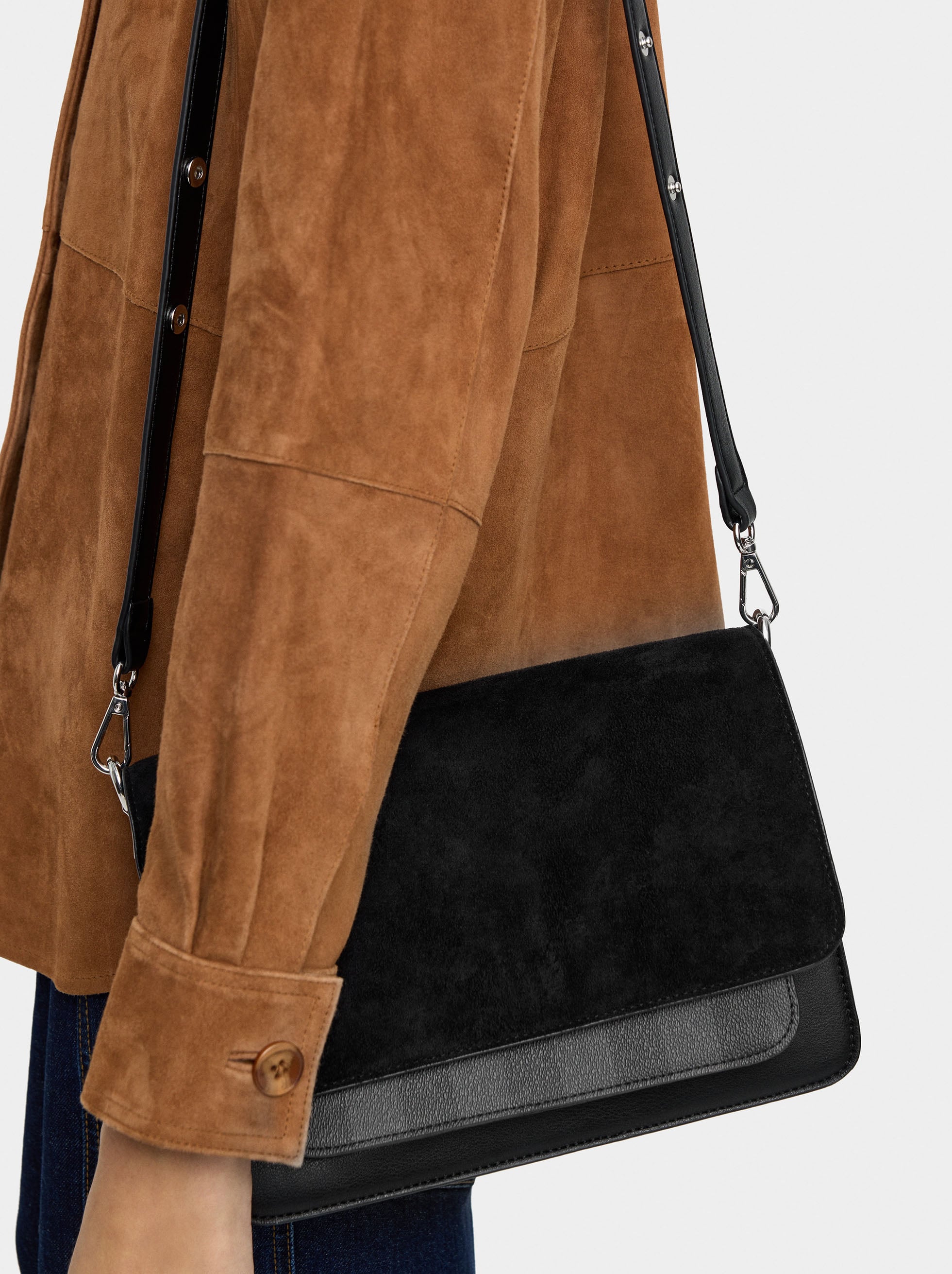 Bolso Bandolera Con Solapa