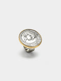 Anillo Bicolor Con Moneda