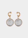 Pendientes Bicolor Con Monedas