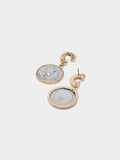 Pendientes Bicolor Con Monedas