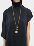 Collar Bicolor De Eslabones Con Monedas