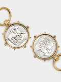 Pendientes Con Monedas Bicolor
