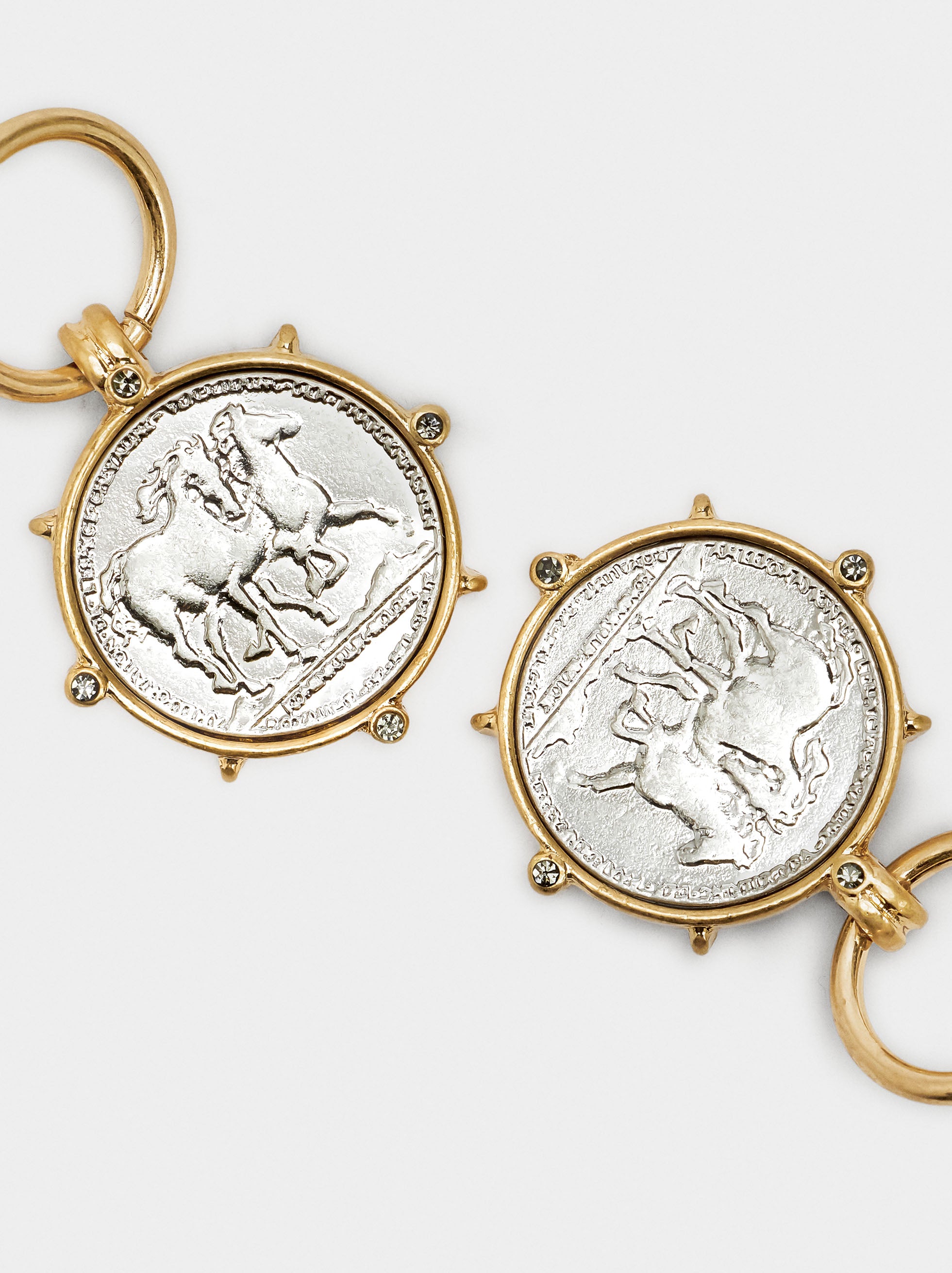 Pendientes Con Monedas Bicolor