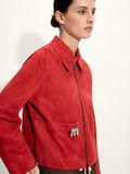 Chaqueta De Piel Con Cremallera