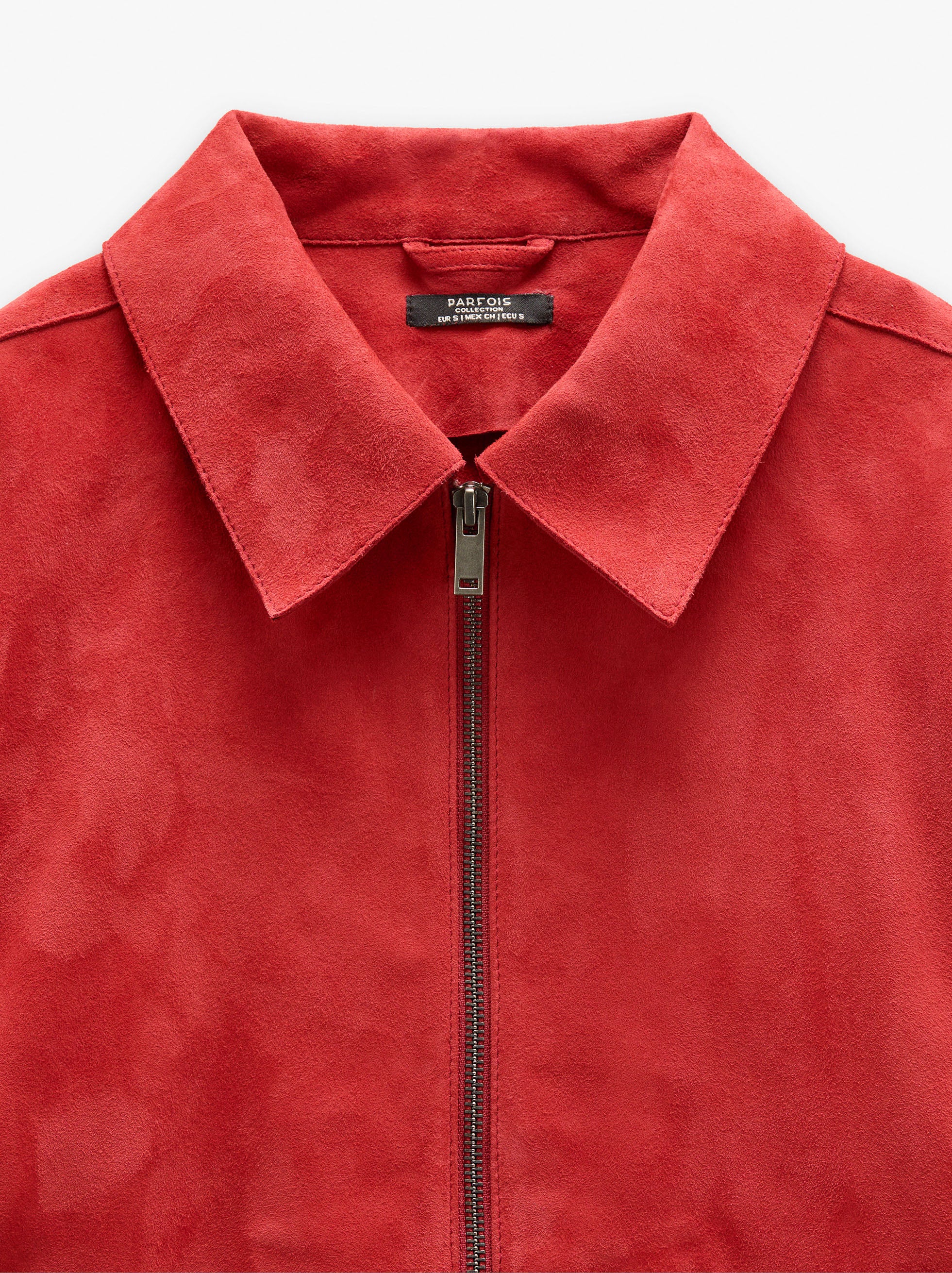 Chaqueta De Piel Con Cremallera