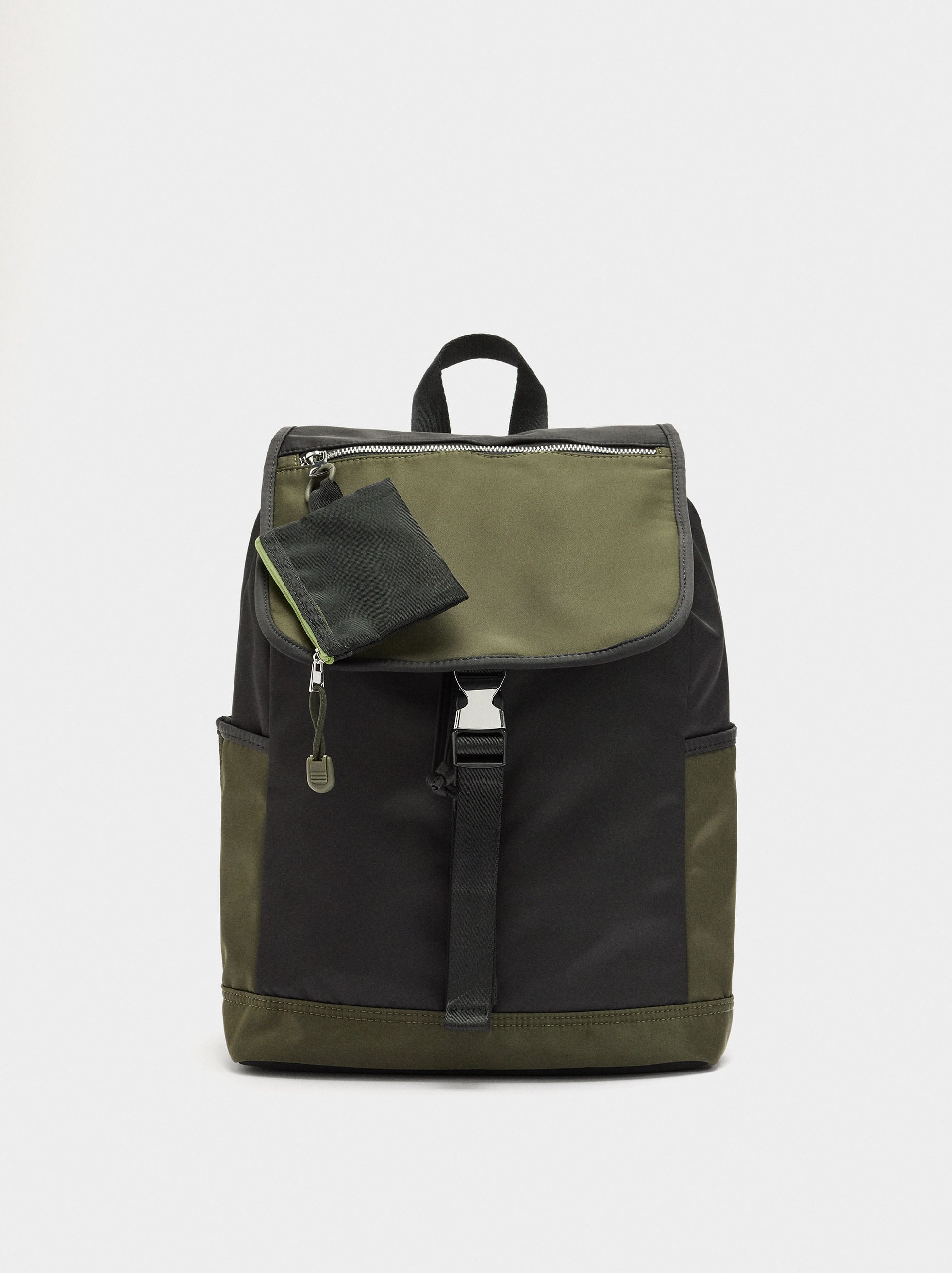 Mochila Color Block De Nylon Para Portátil 15"