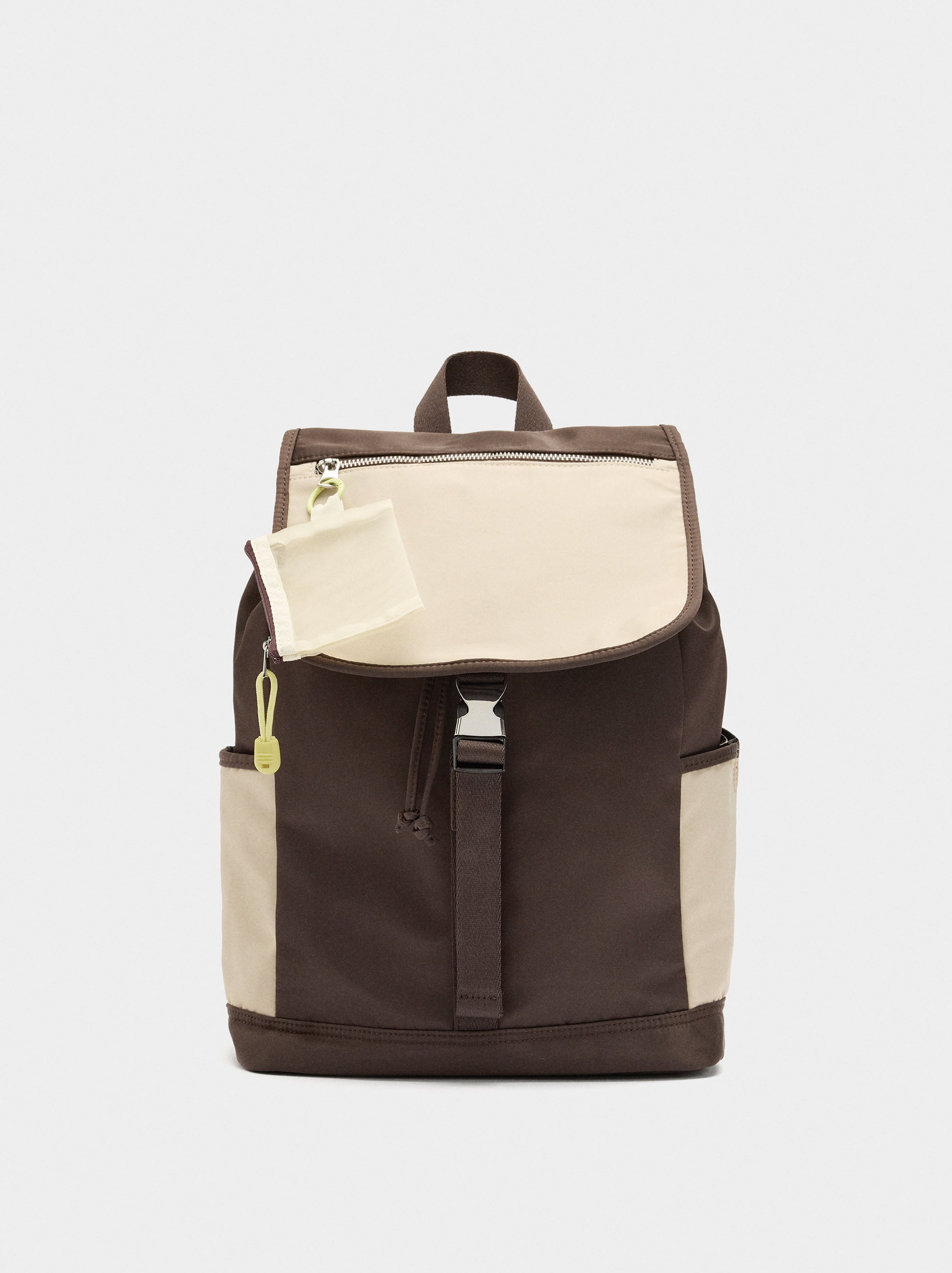 Mochila Color Block De Nylon Para Portátil 15"