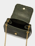 Bolso De Hombro Con Solapa Y Tachuelas