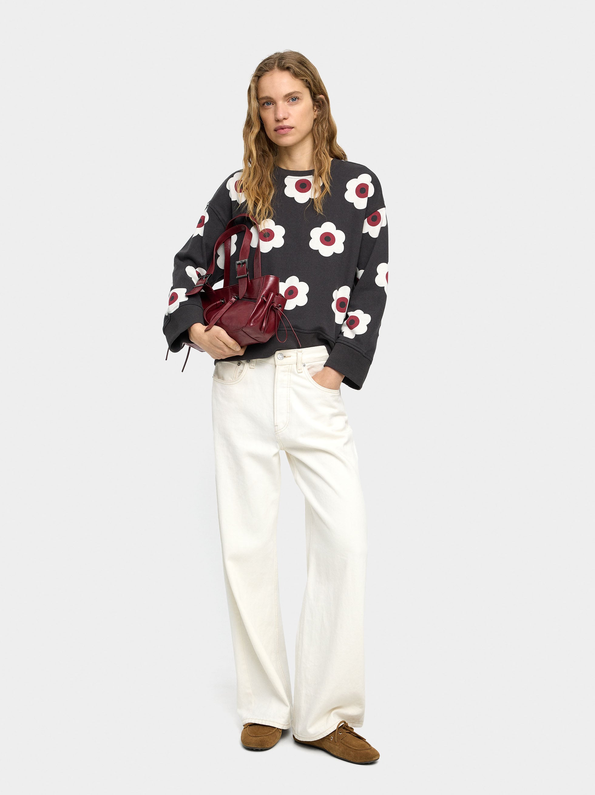 Sudadera De Algodón Estampado Floral