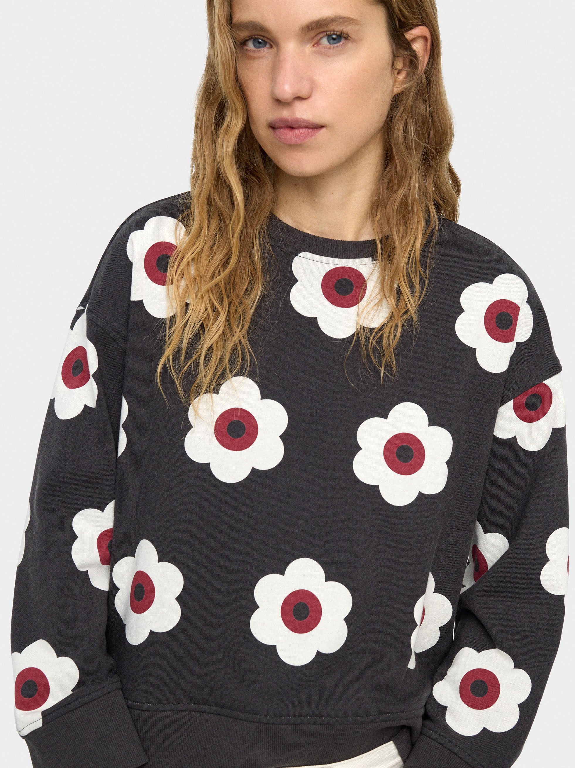 Sudadera De Algodón Estampado Floral