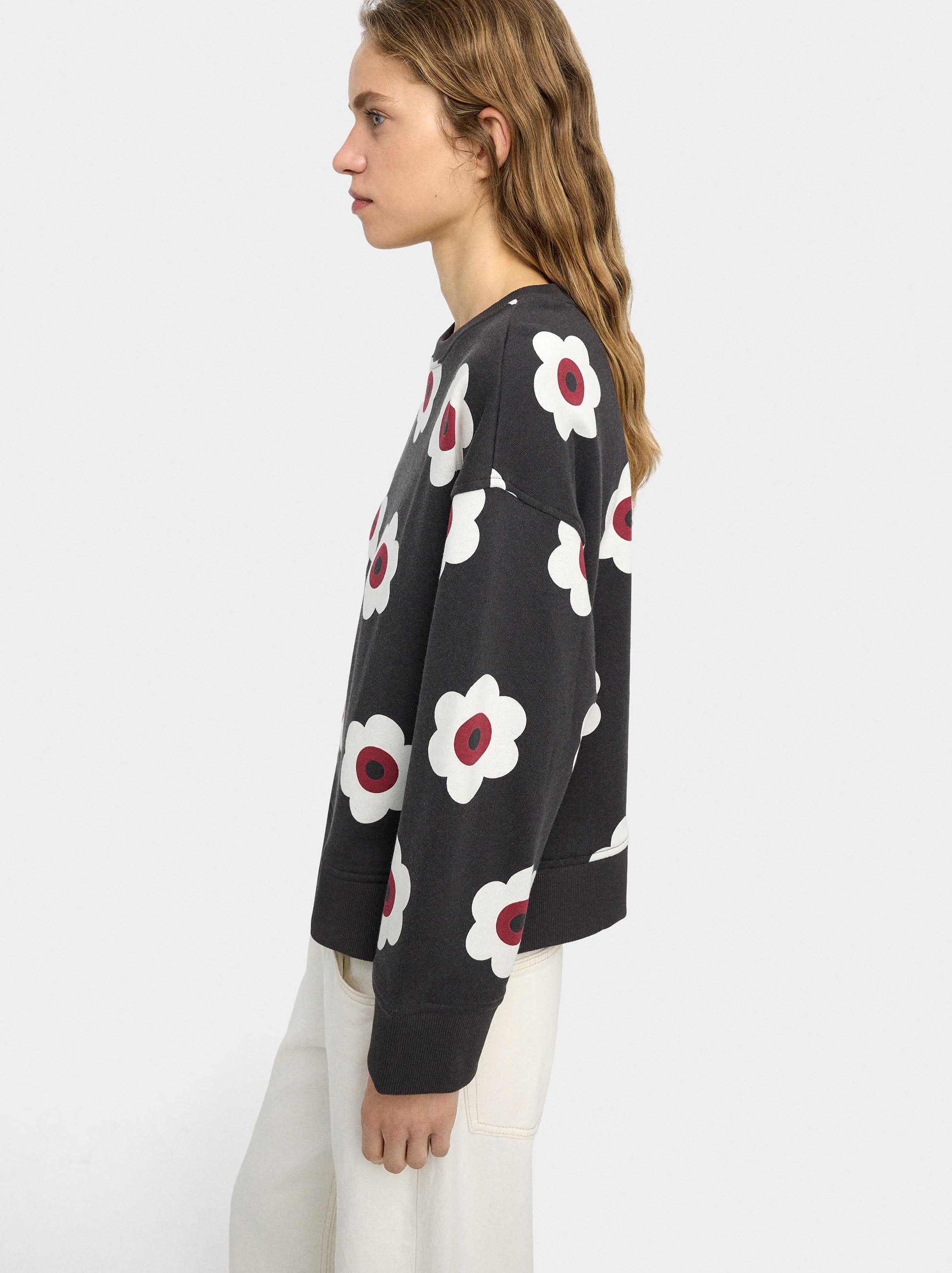 Sudadera De Algodón Estampado Floral