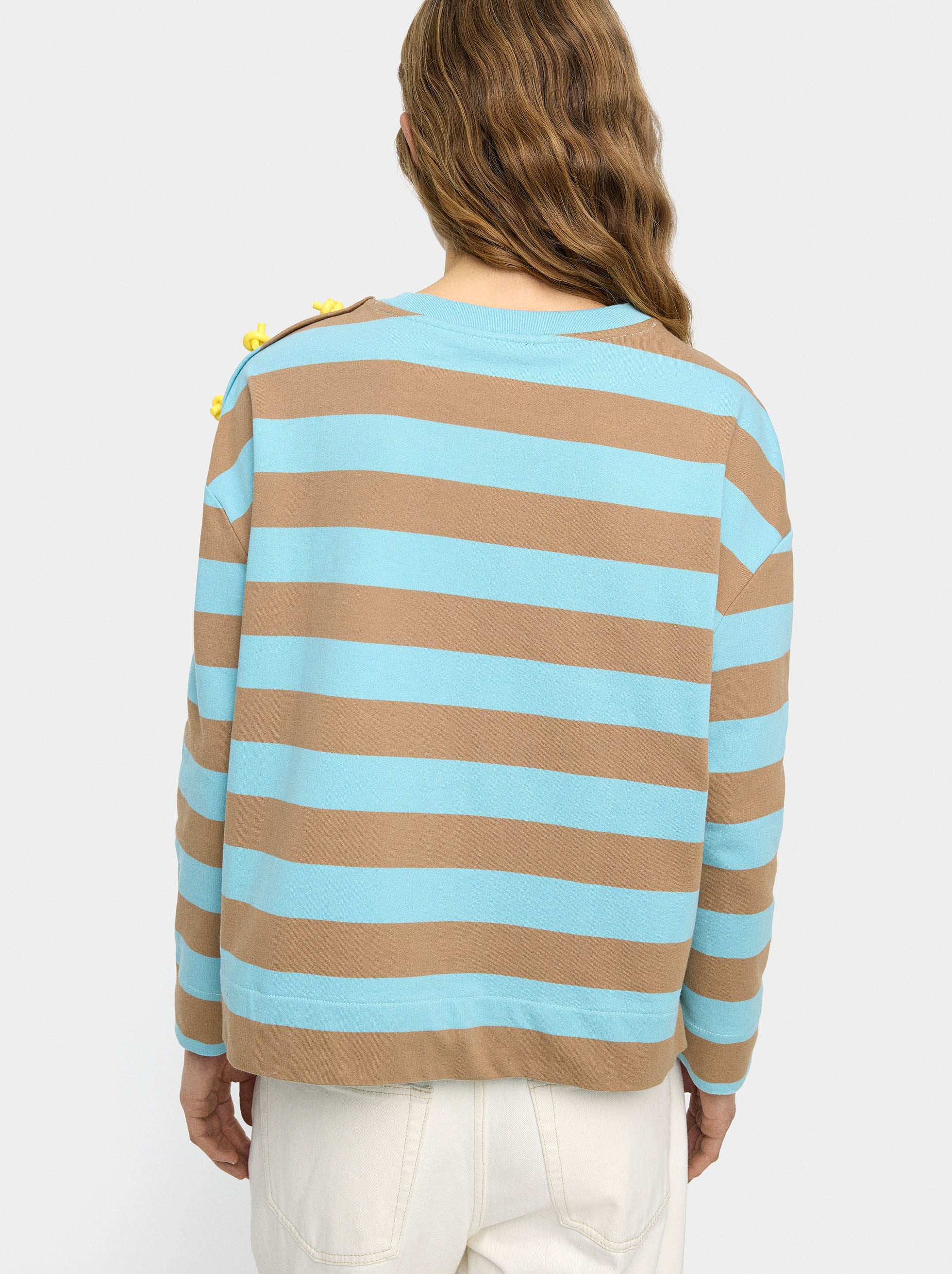Sudadera Con Rayas 100% Algodón